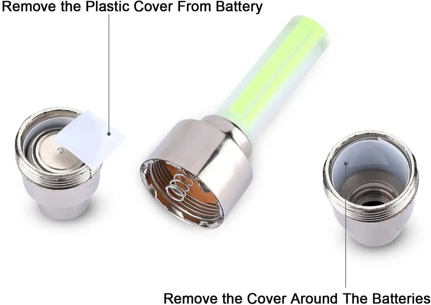 Waterproof LED Light Tire Valve Cap Bicycle
