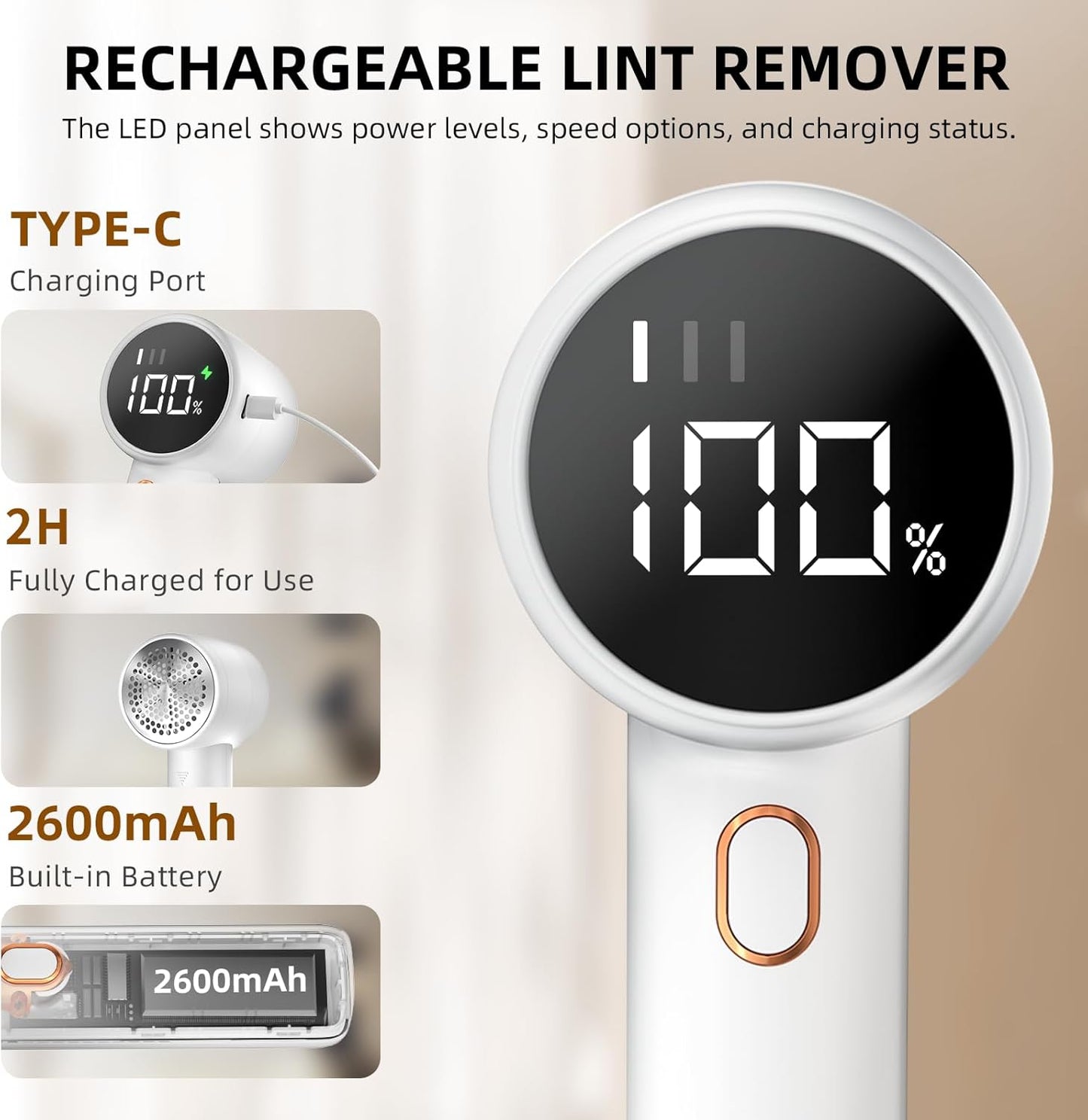3-Speed LED Lint Shaver