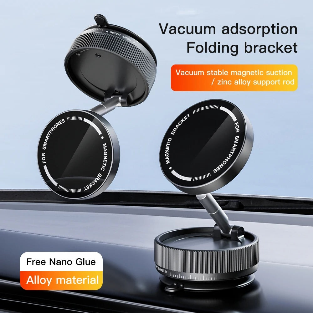 Vacuum Magnetic Car Phone Holder 360 Rotation