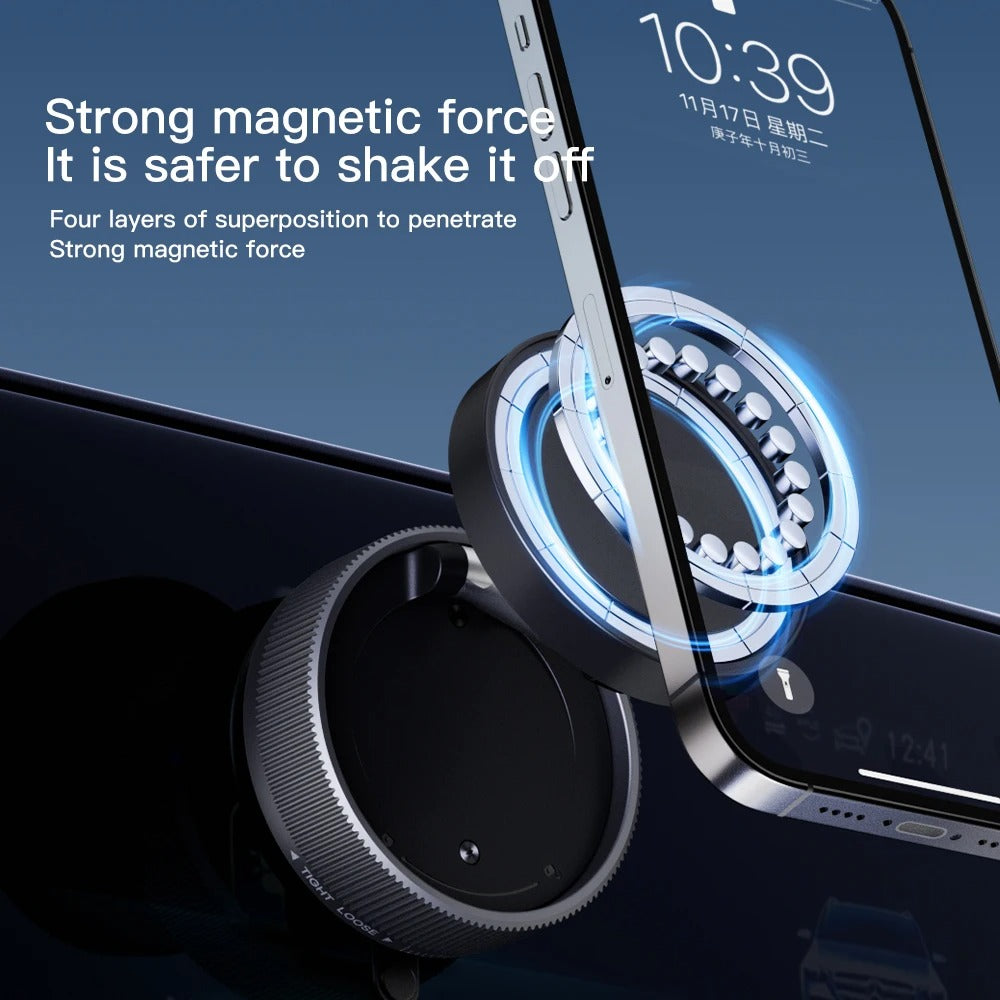 Vacuum Magnetic Car Phone Holder 360 Rotation