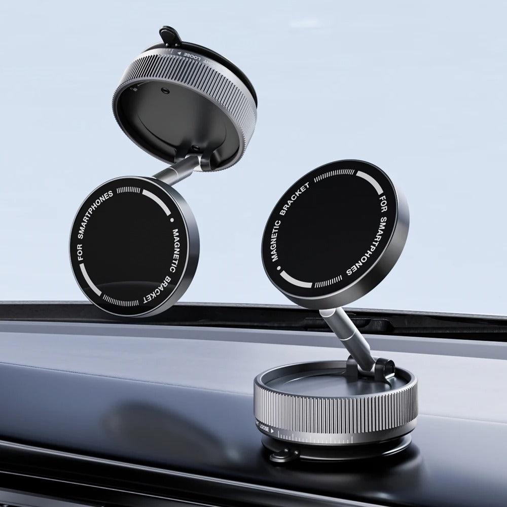 Vacuum Magnetic Car Phone Holder 360 Rotation