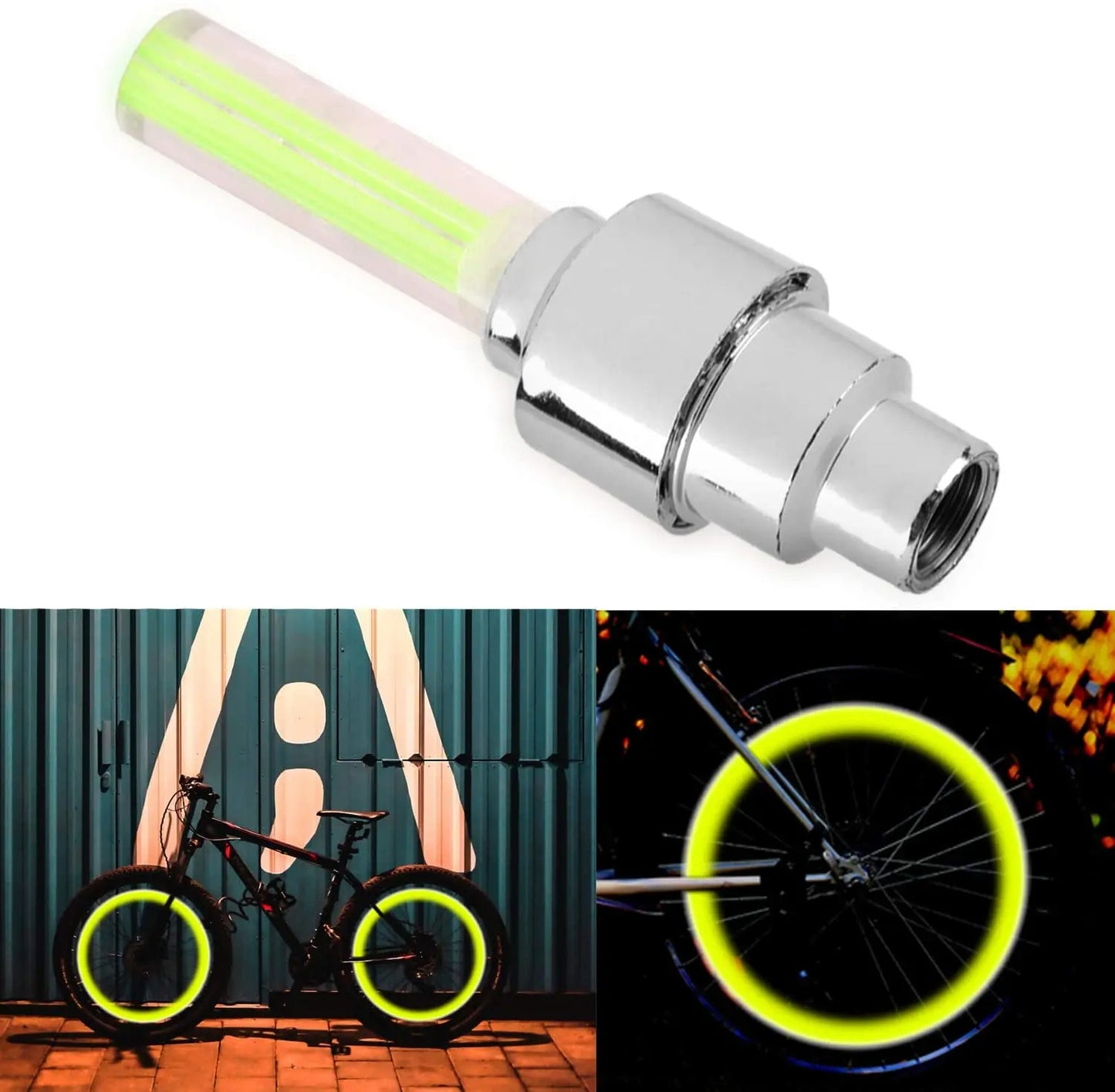 Waterproof LED Light Tire Valve Cap Bicycle