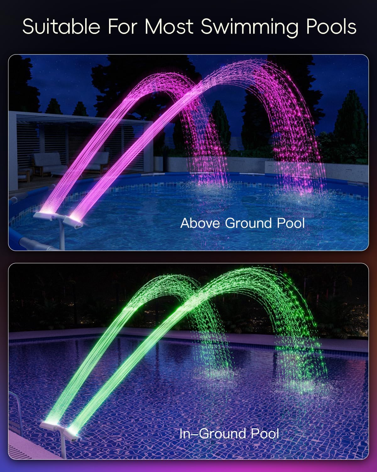 Solar Pool Fountain Light - DualArc