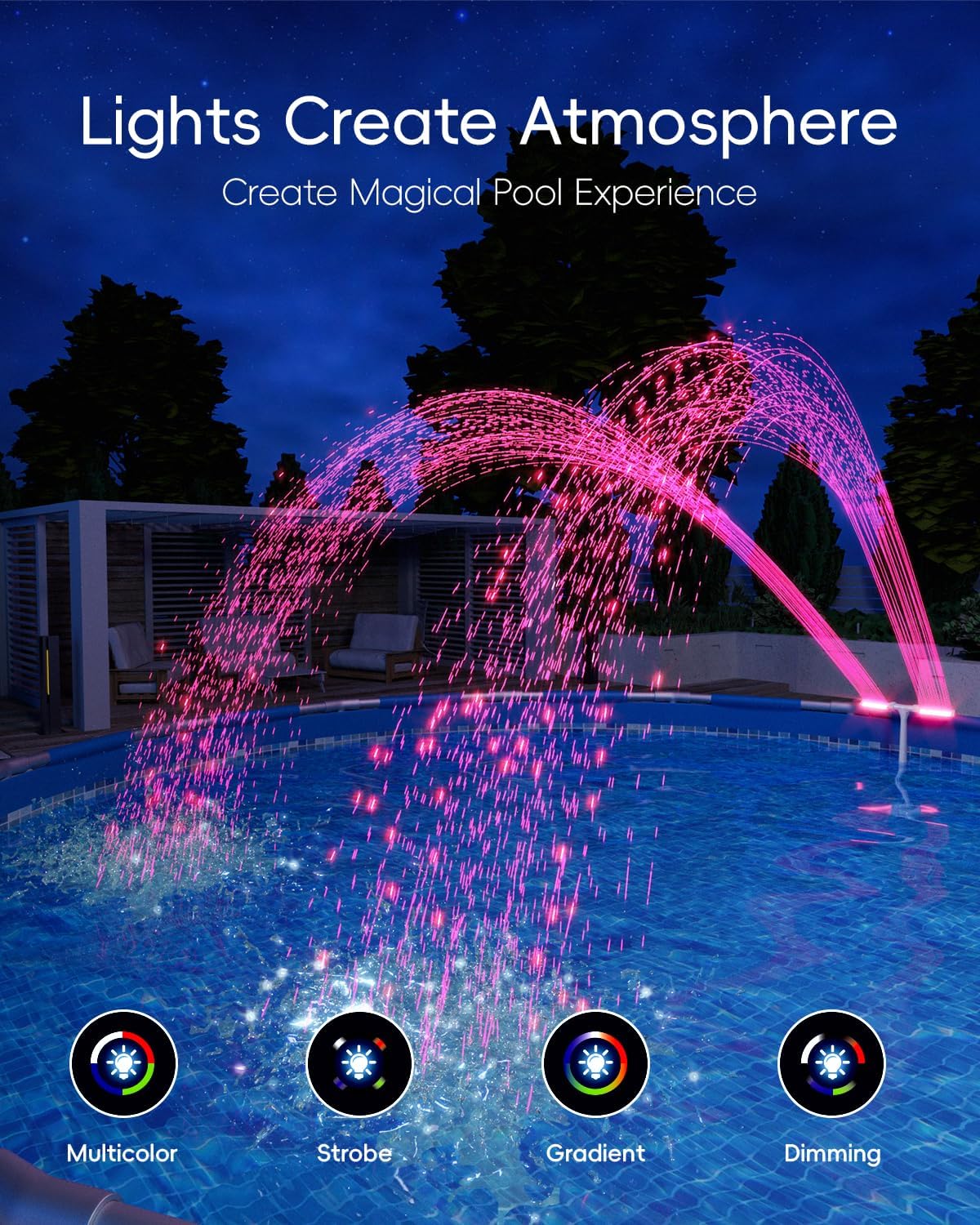 Solar Pool Fountain Light - DualArc