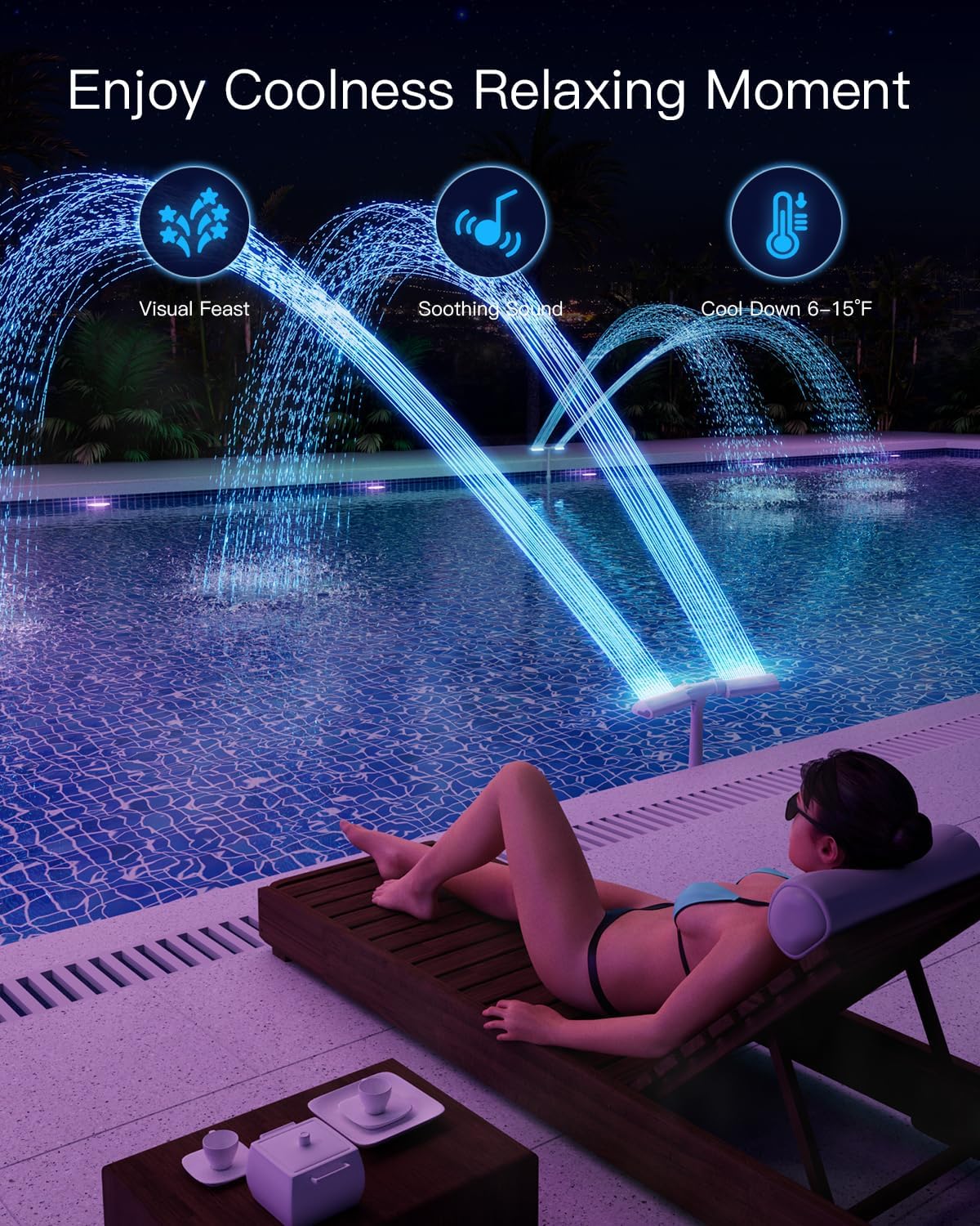 Solar Pool Fountain Light - DualArc