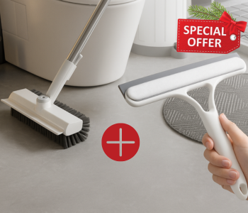 Cepillo 3 en 1 Ultra-Resistente: Cepilla + Raspa + Seca (con mango ajustable y cabezal 360°)