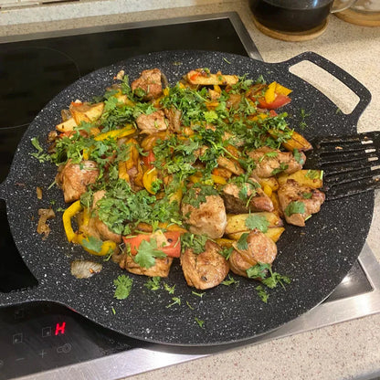 Sartén de piedra Maifan antiadherente de 6 capas compatible con inducción IH